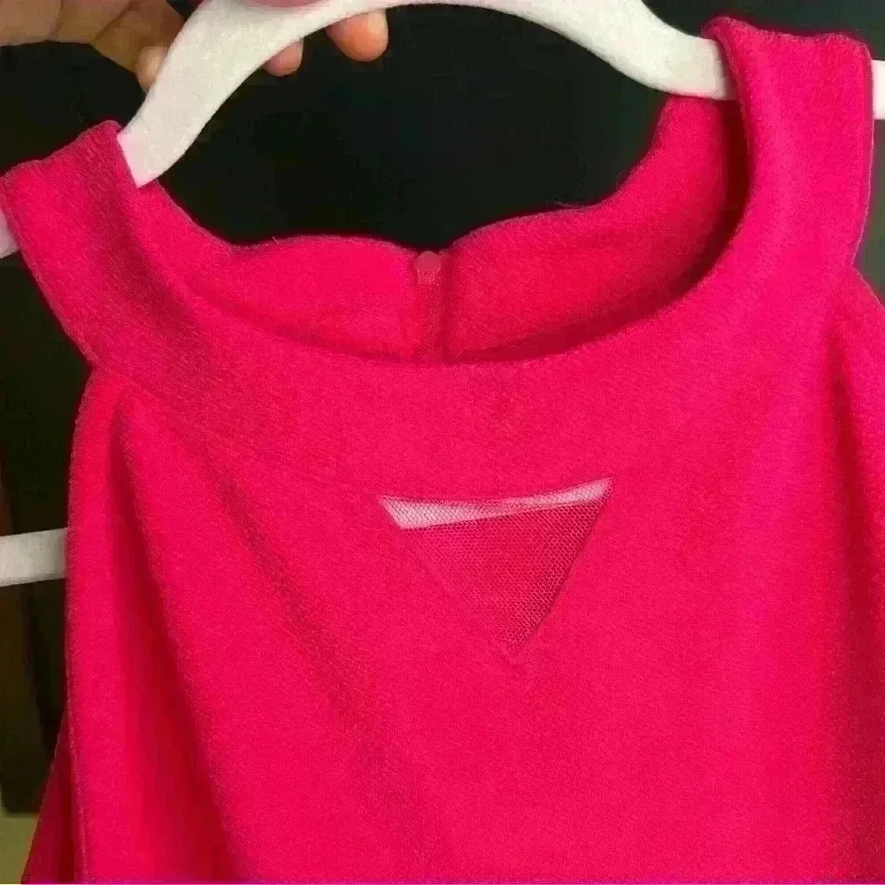Children's Place Girls Size 16 Romper Hot Pink Sleeveless Back Zip High Neck